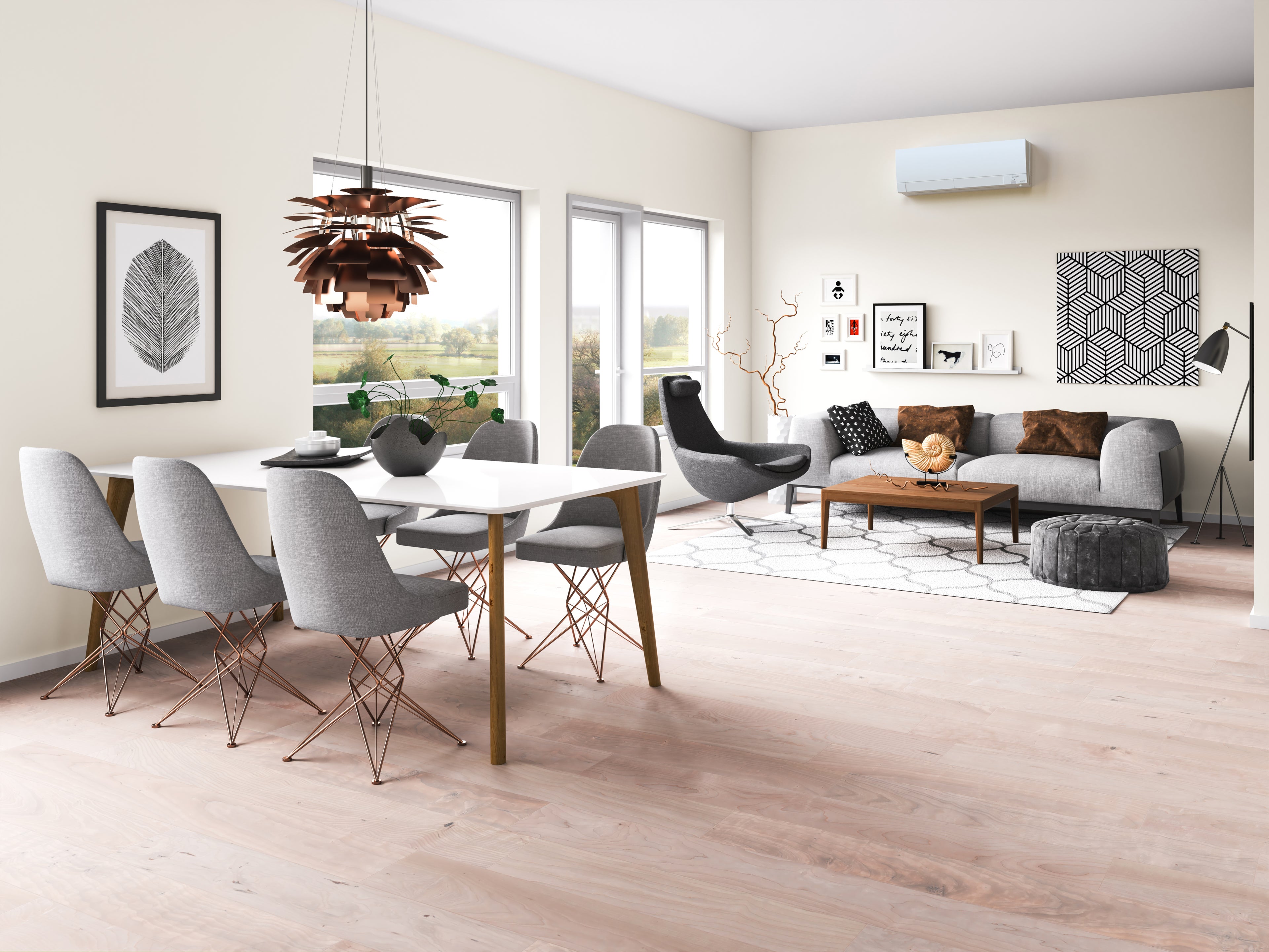 mini split in dining room